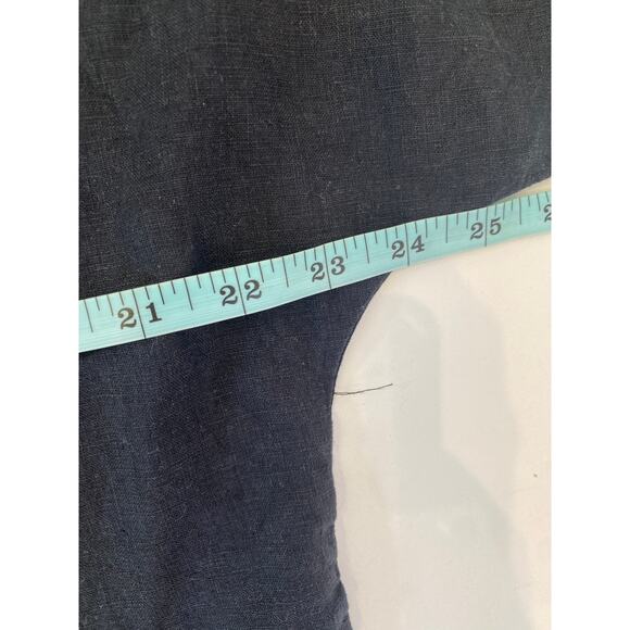 DKNY Pure Linen Crop Wide Leg Pants & Short Sleeve Top Set EUC Sz S/M Black - Picture 7 of 16